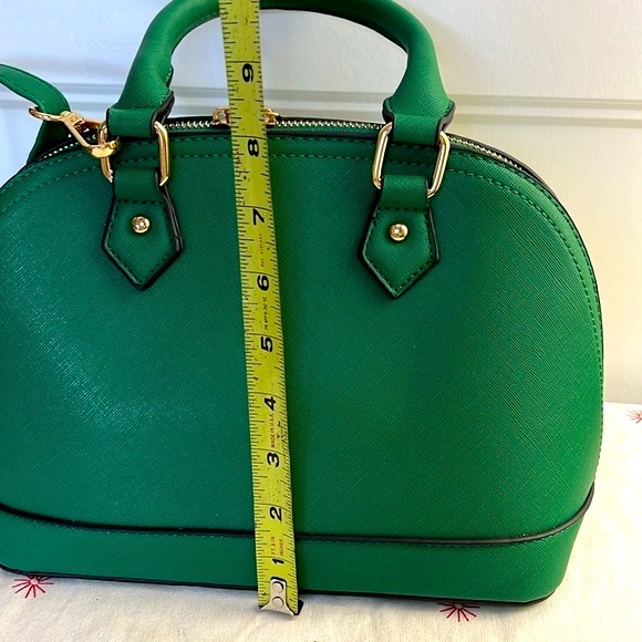 Green Satchel Shoulder Crossbody Bag Purse - Picture 5 of 9